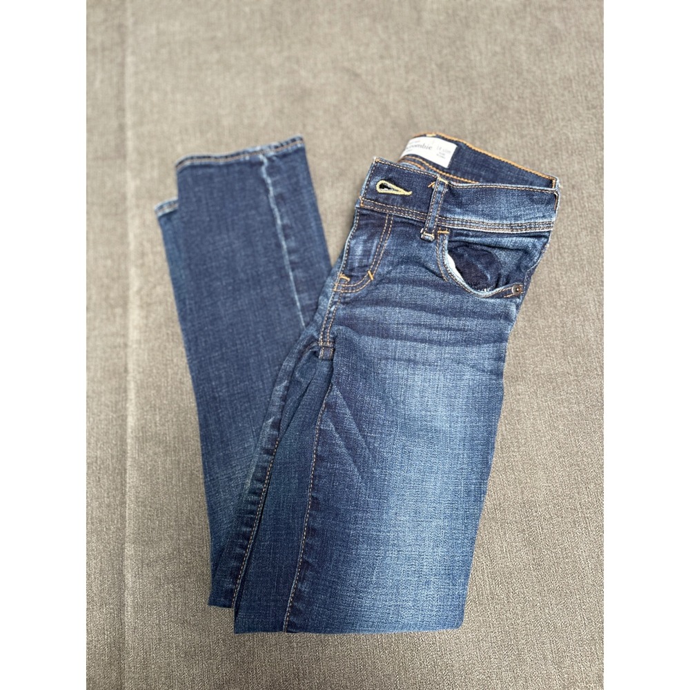 Abercrombie Kids Girls Jeans Size 14 Slim Dark Wash Stretch Skinny Denim